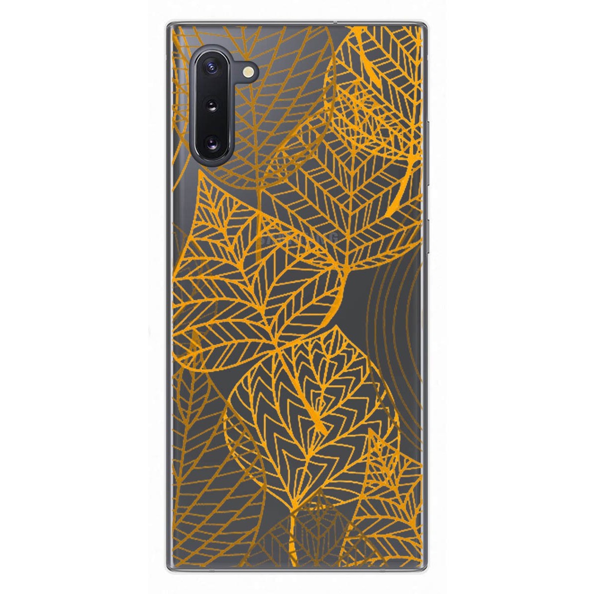 Funda Gel Transparente para Samsung Galaxy Note10 diseño Hojas Dibujos