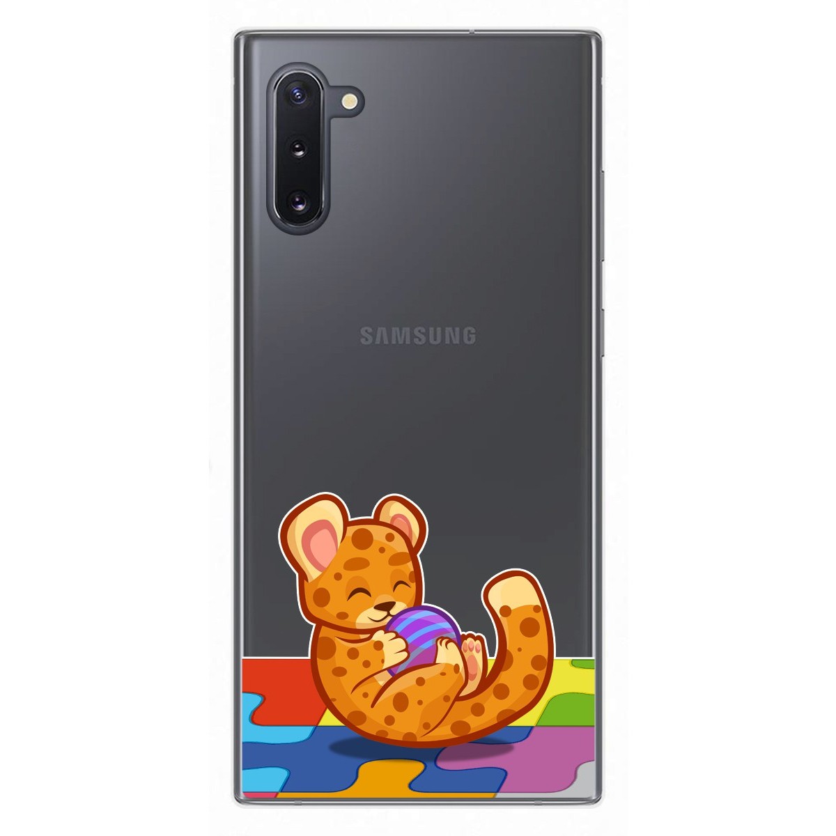 Funda Gel Transparente para Samsung Galaxy Note10 diseño Leopardo Dibujos