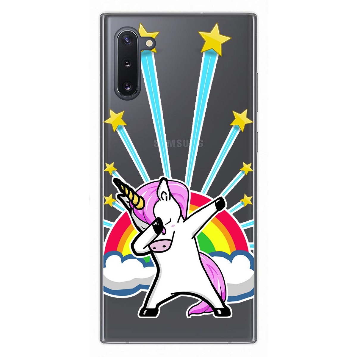 Funda Gel Transparente para Samsung Galaxy Note10 diseño Unicornio Dibujos