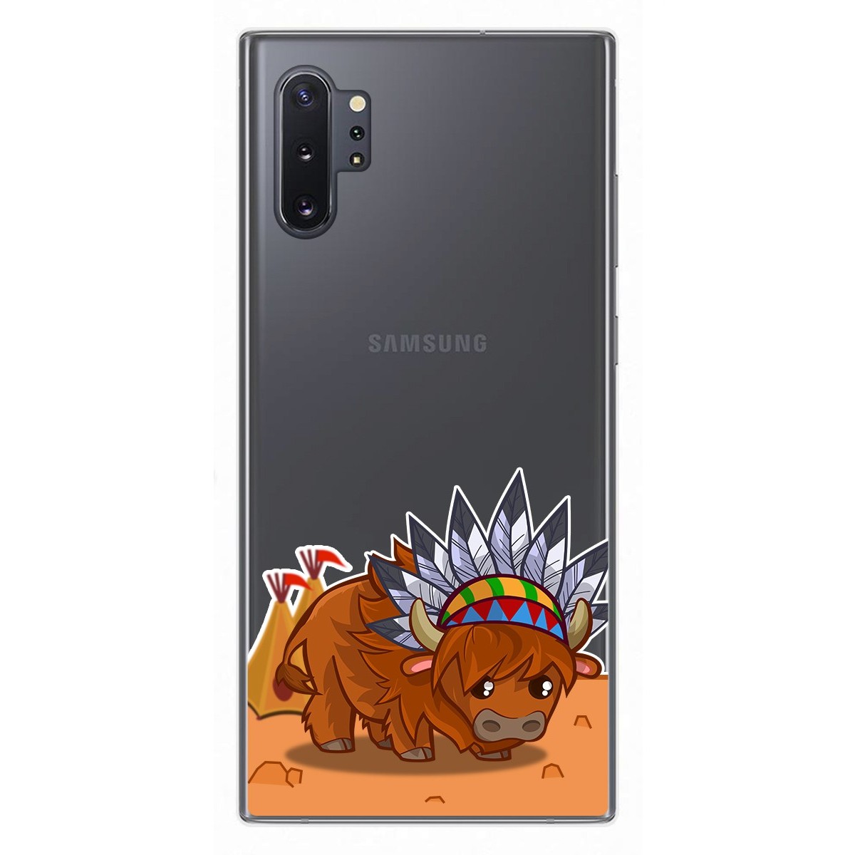 Funda Gel Transparente para Samsung Galaxy Note10+ diseño Bufalo Dibujos
