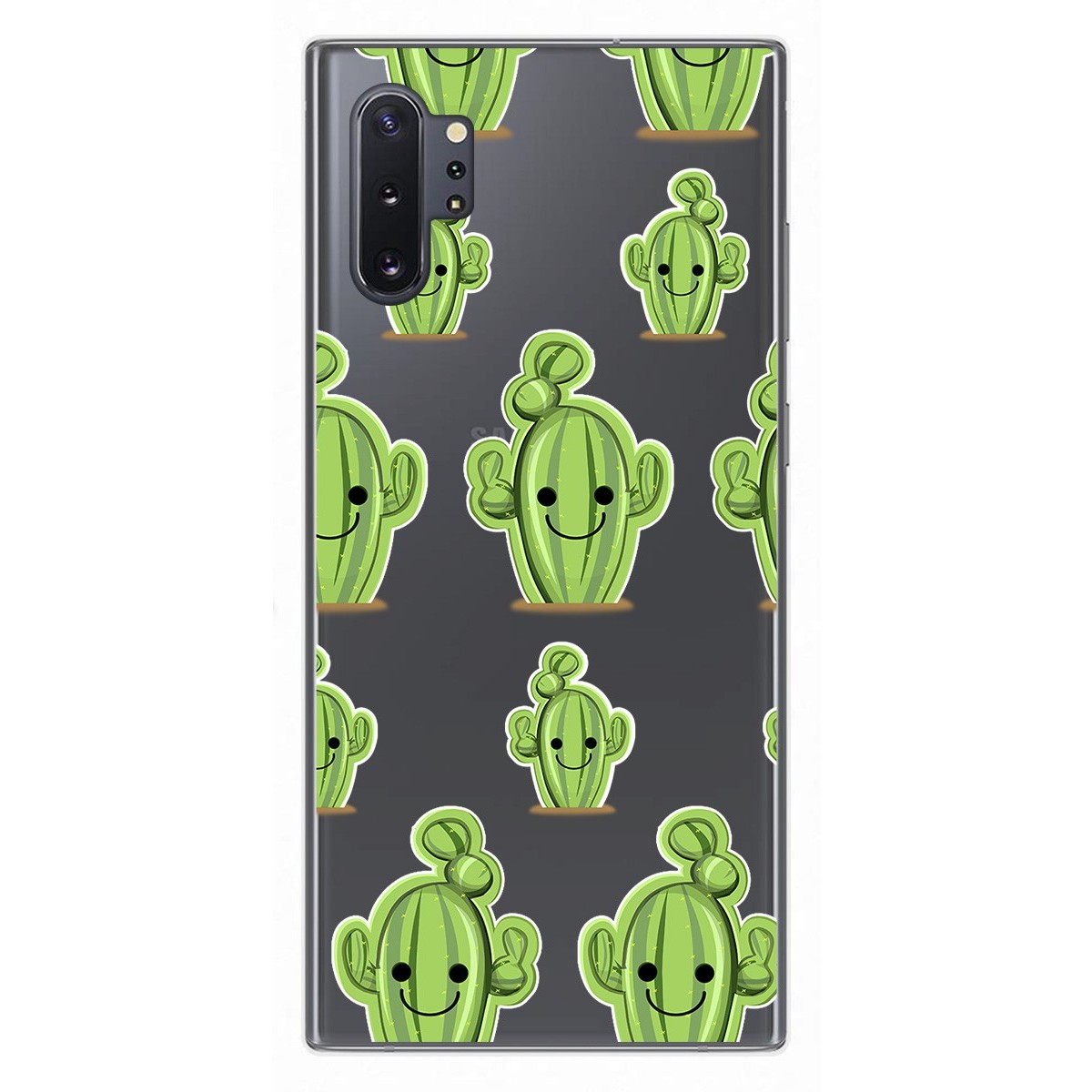 Funda Gel Transparente para Samsung Galaxy Note10+ diseño Cactus Dibujos
