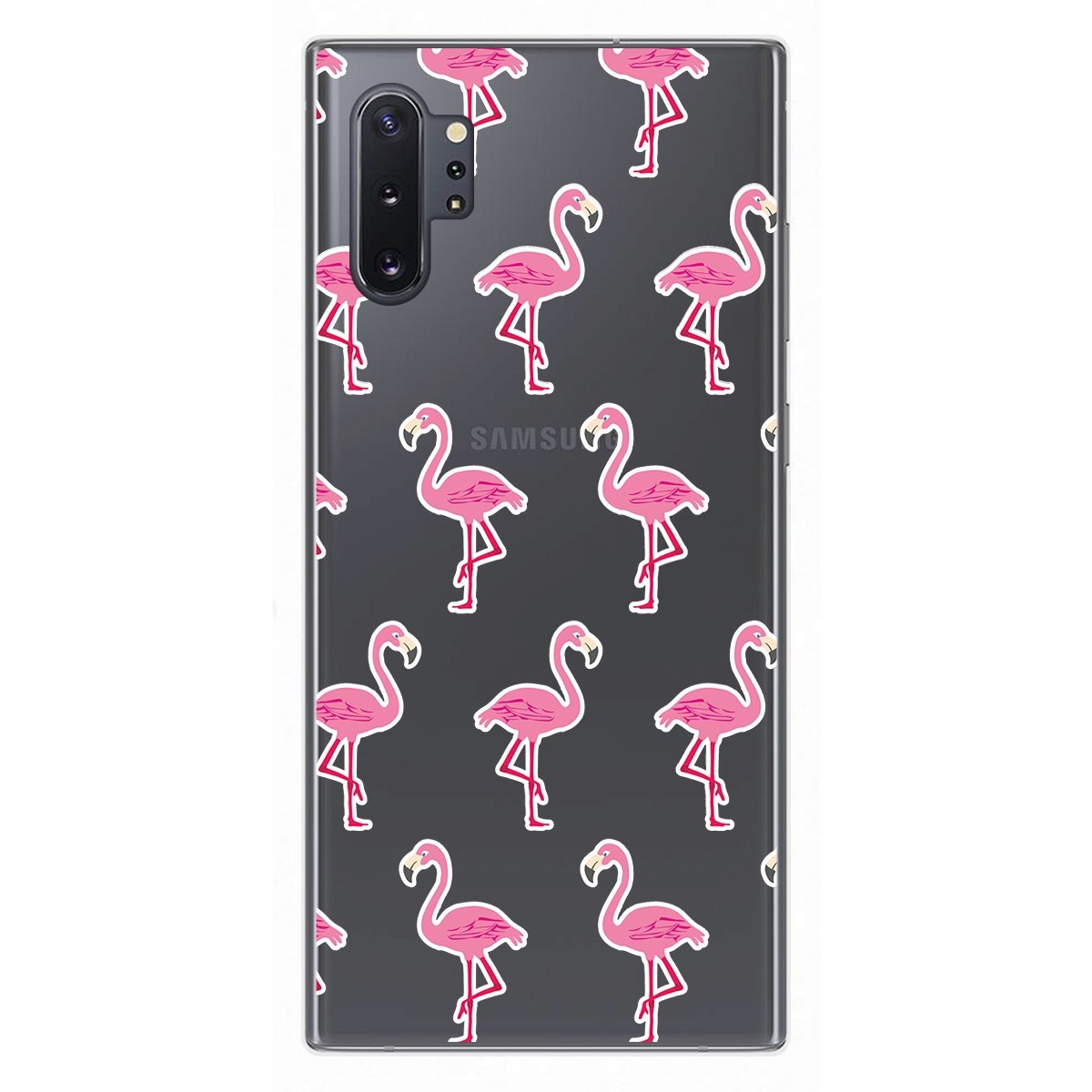 Funda Gel Transparente para Samsung Galaxy Note10+ diseño Flamenco Dibujos