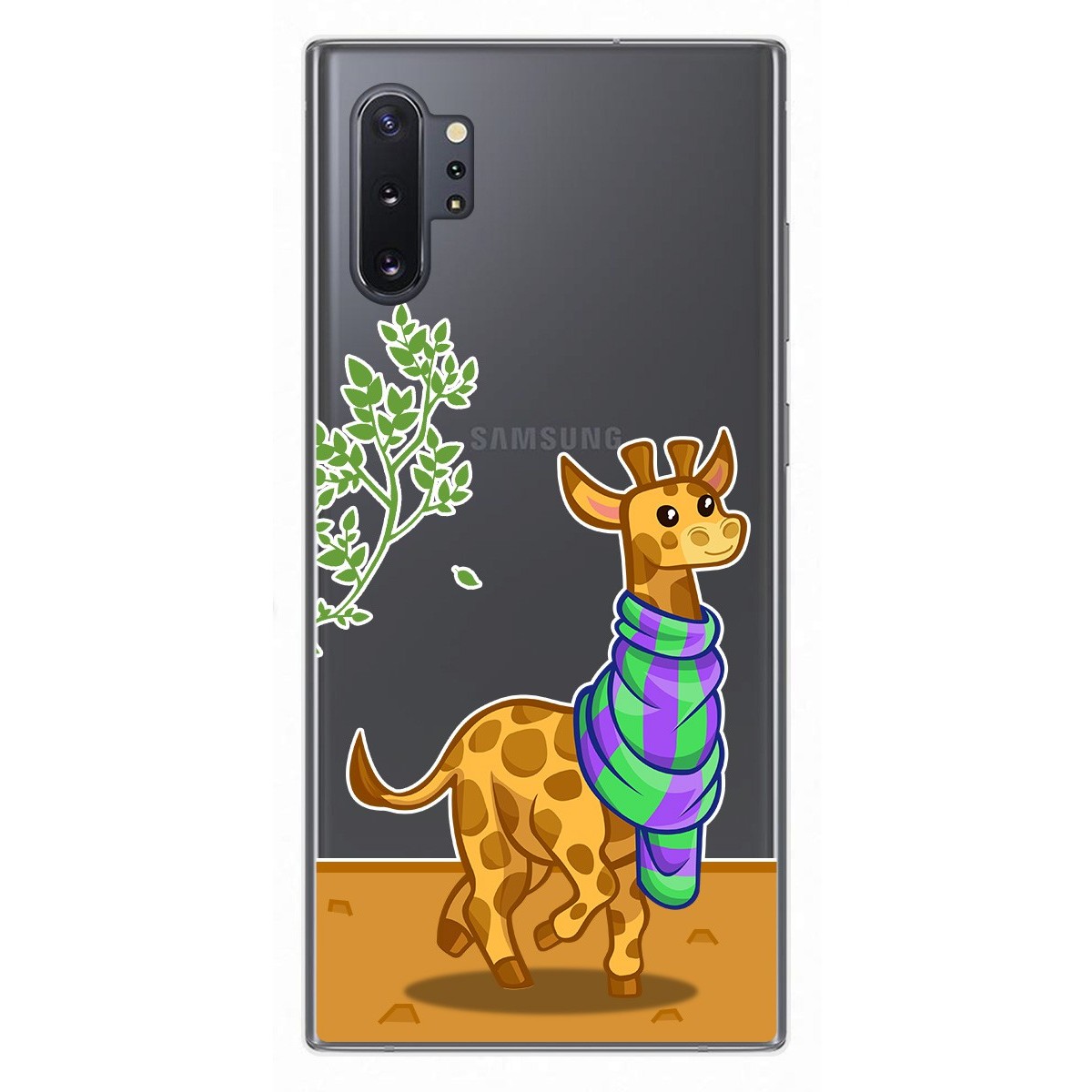 Funda Gel Transparente para Samsung Galaxy Note10+ diseño Jirafa Dibujos