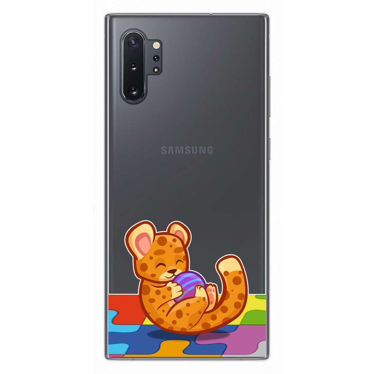 Funda Gel Transparente para Samsung Galaxy Note10+ diseño Leopardo Dibujos