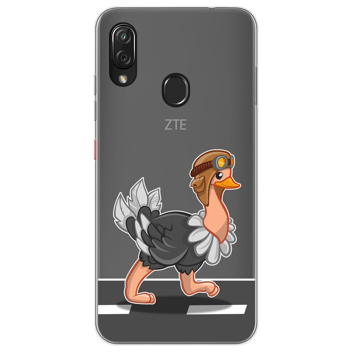 Funda Gel Transparente para Zte Blade V10 vita / Orange Neva Play diseño Avestruz Dibujos