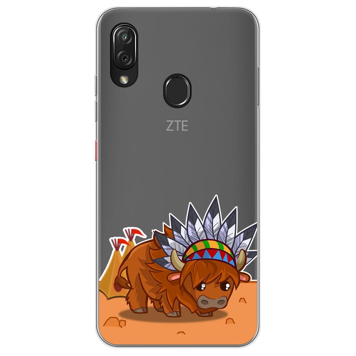Funda Gel Transparente para Zte Blade V10 vita / Orange Neva Play diseño Bufalo Dibujos