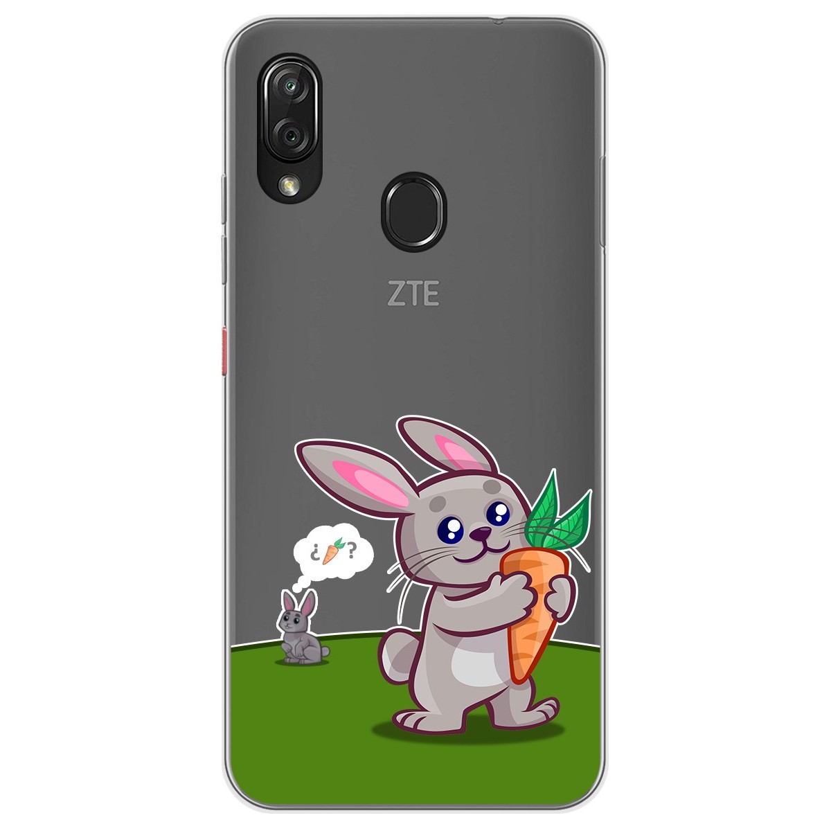 Funda Gel Transparente para Zte Blade V10 vita / Orange Neva Play diseño Conejo Dibujos
