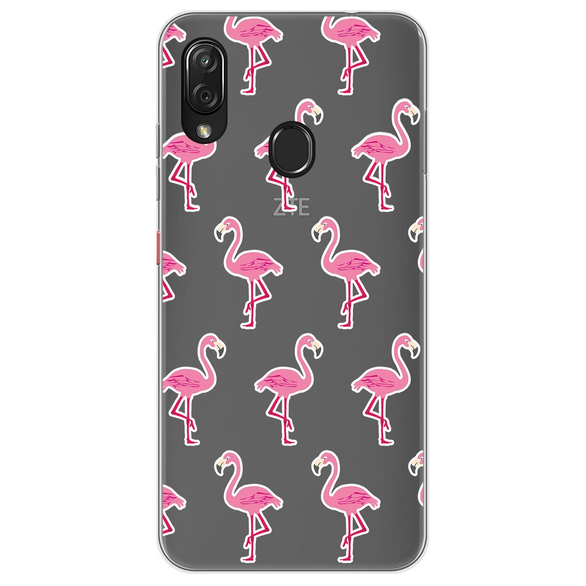 Funda Gel Transparente para Zte Blade V10 vita / Orange Neva Play diseño Flamenco Dibujos