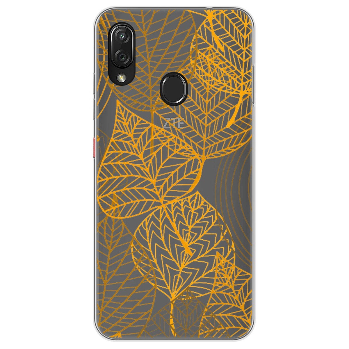 Funda Gel Transparente para Zte Blade V10 vita / Orange Neva Play diseño Hojas Dibujos