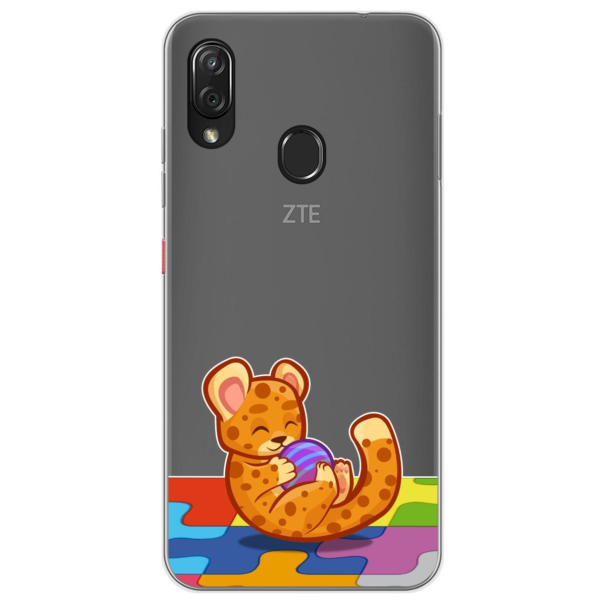 Funda Gel Transparente para Zte Blade V10 vita / Orange Neva Play diseño Leopardo Dibujos