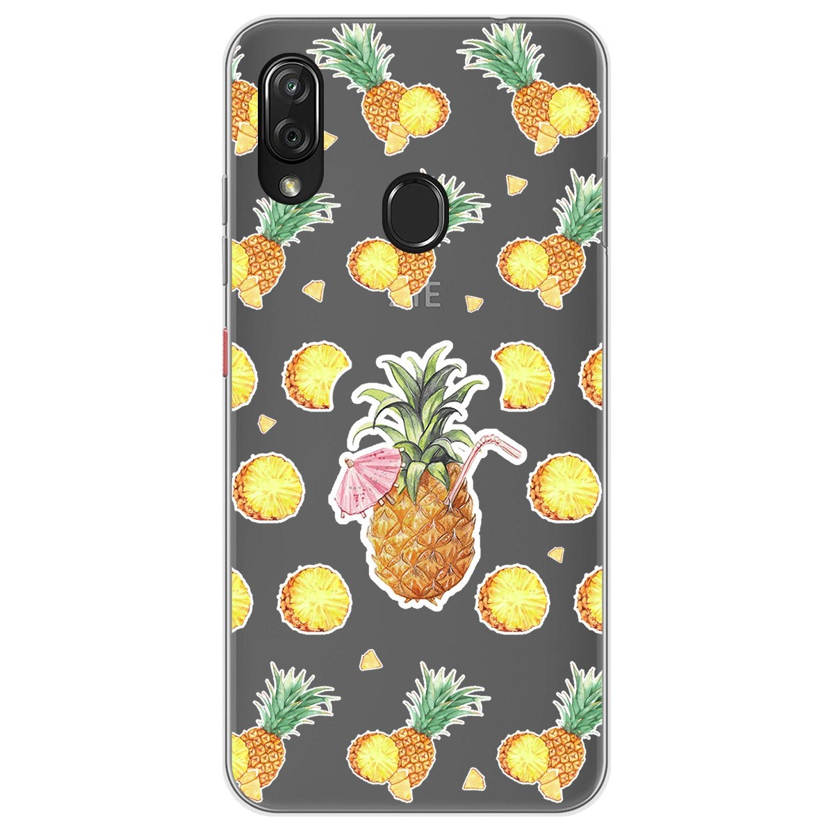 Funda Gel Transparente para Zte Blade V10 vita / Orange Neva Play diseño Piña Dibujos