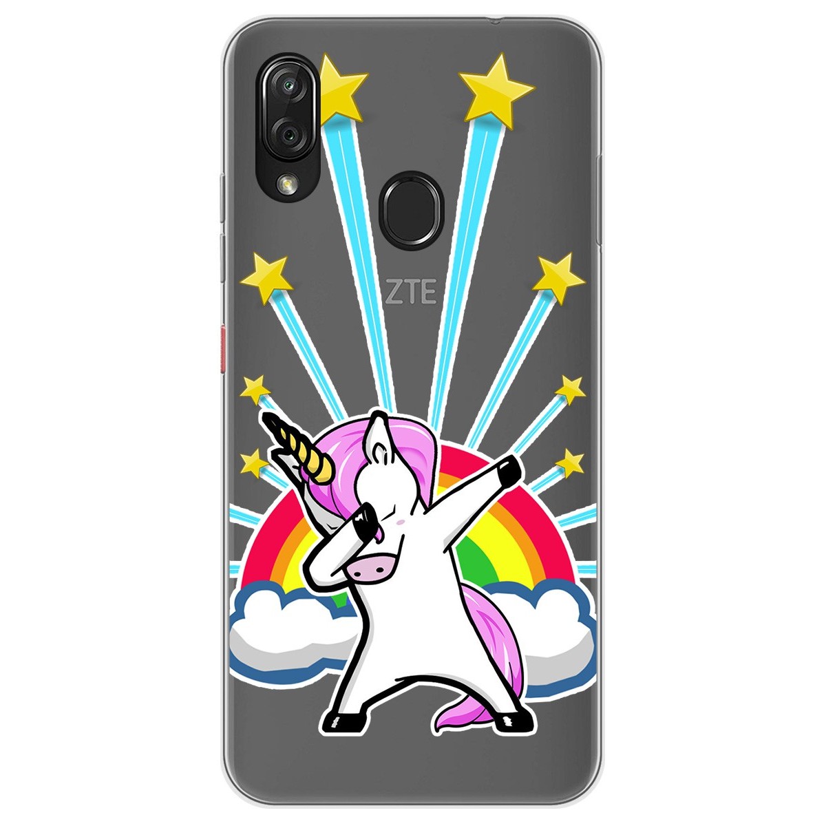 Funda Gel Transparente para Zte Blade V10 vita / Orange Neva Play diseño Unicornio Dibujos