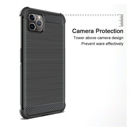 Funda Gel Tpu Anti-Shock Carbon Negra para Iphone 11 Pro (5.8)