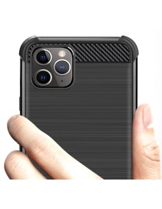Funda Gel Tpu Anti-Shock Carbon Negra para Iphone 11 Pro (5.8)