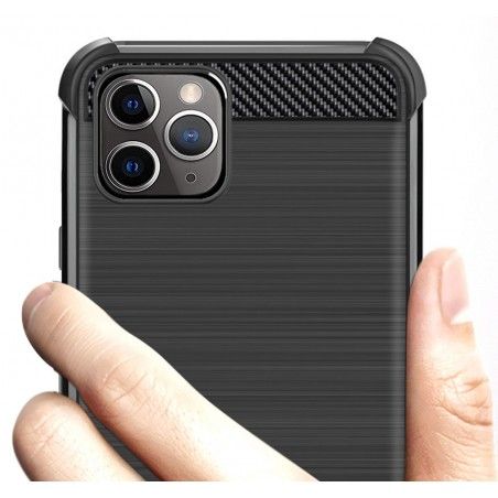 Funda Gel Tpu Anti-Shock Carbon Negra para Iphone 11 Pro (5.8)