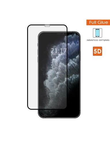 Protector Cristal Templado Completo 5D Full Glue Negro para Iphone 11 Pro (5.8) Vidrio