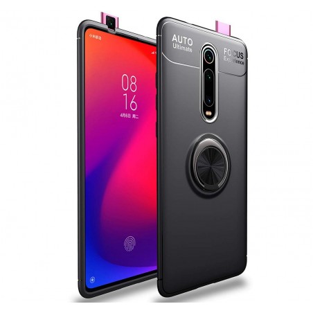 Funda Magnetica Soporte con Anillo Giratorio 360 para Xiaomi Mi 9T / Mi 9T Pro Negra