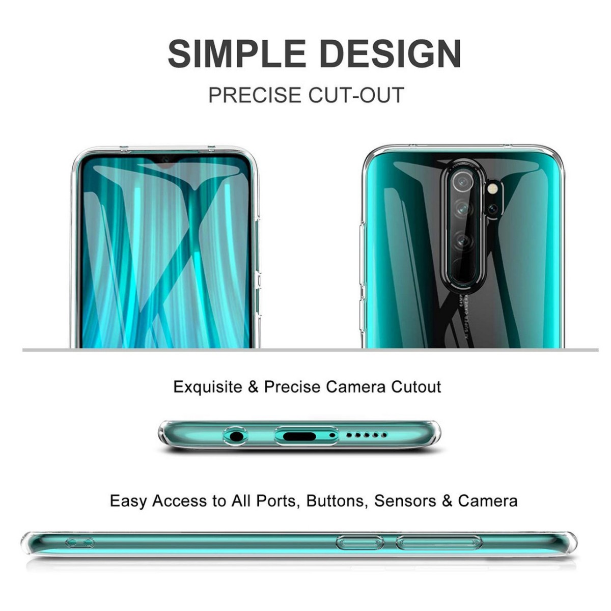 Funda Gel Tpu Fina Ultra-Thin 0,5mm Transparente para Xiaomi Redmi Note 8 Pro