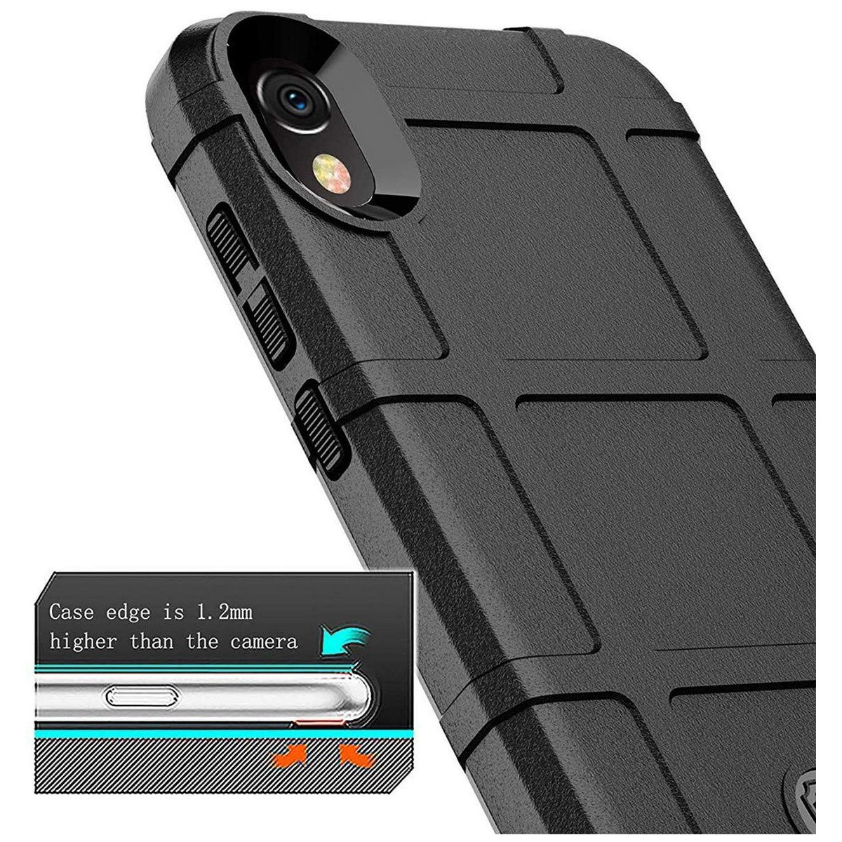 Funda Armor Rugged Shield Antigolpes para Huawei Y5 2019 color Negra