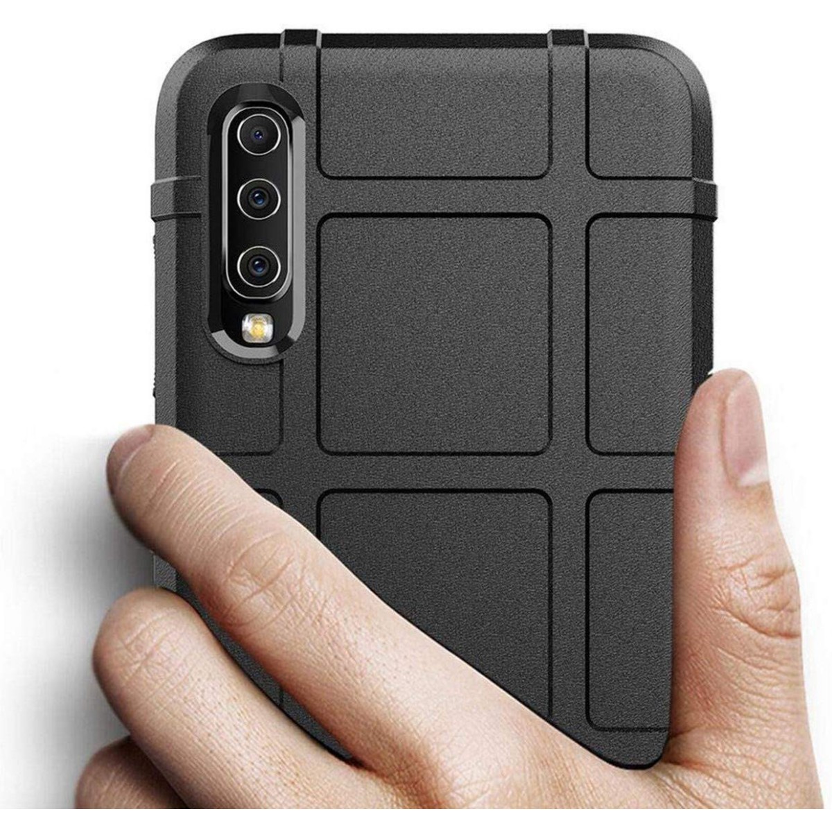 Funda Armor Rugged Shield Antigolpes para Samsung Galaxy A70 color Negra