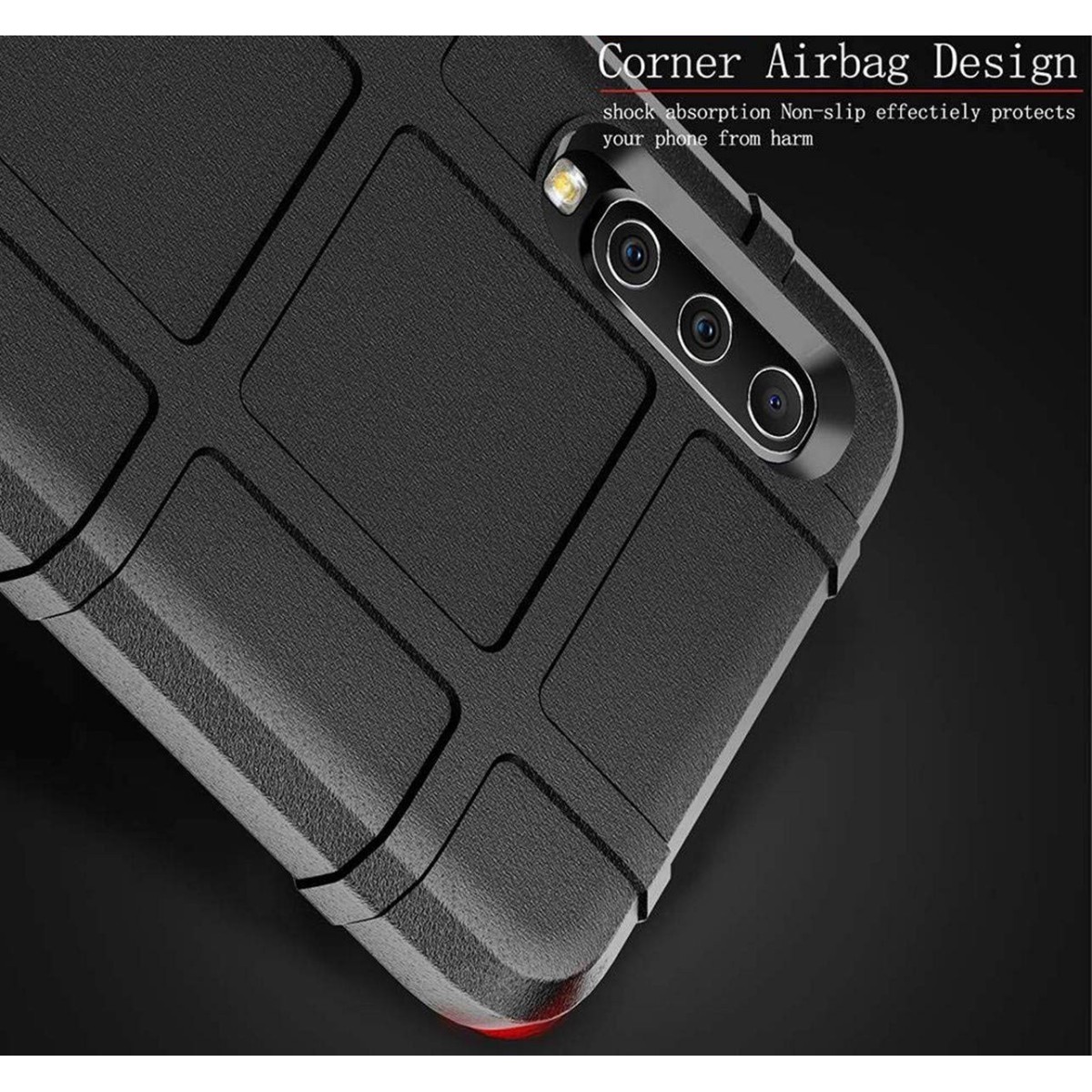 Funda Armor Rugged Shield Antigolpes para Samsung Galaxy A70 color Negra