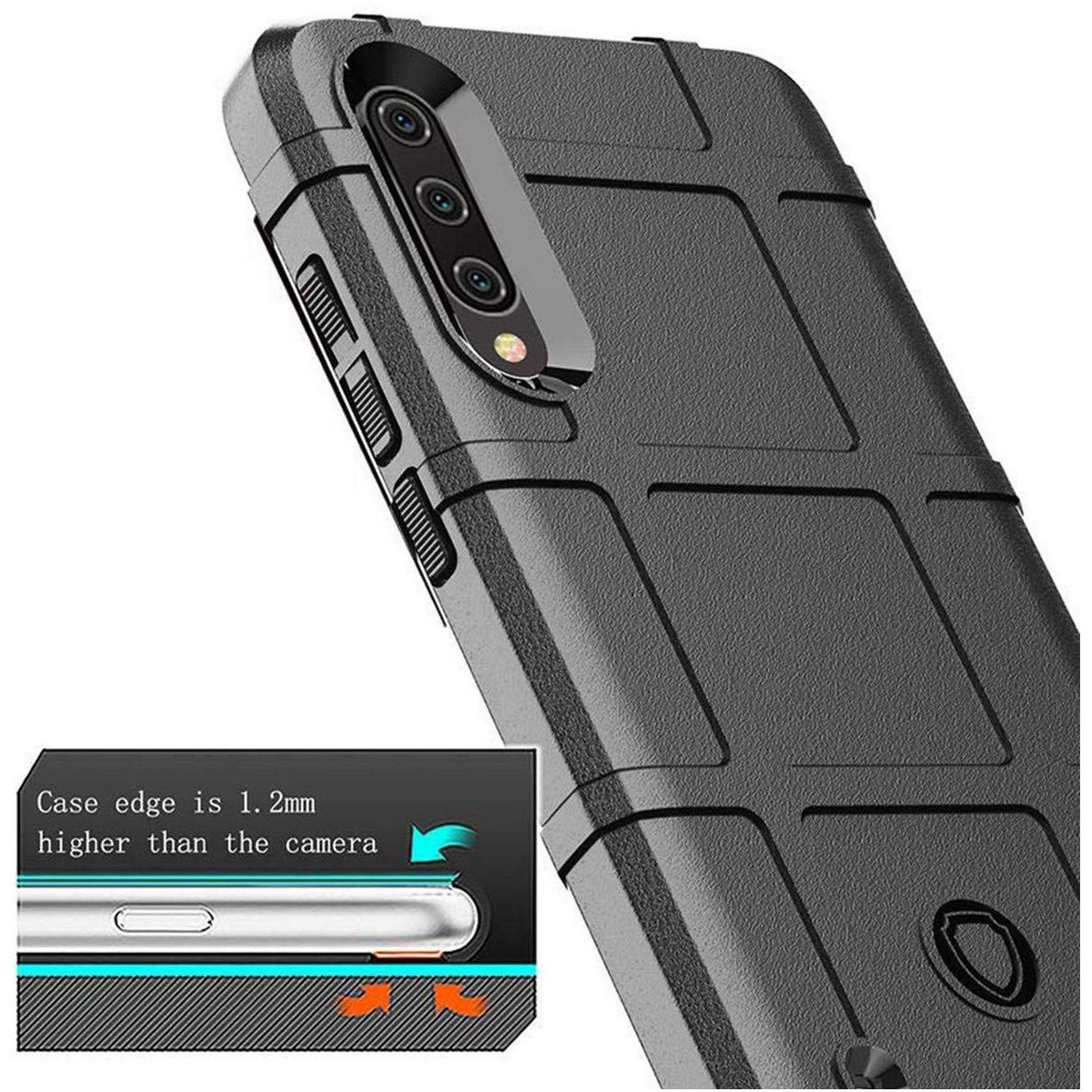 Funda Armor Rugged Shield Antigolpes para Xiaomi Mi A3 color Negra