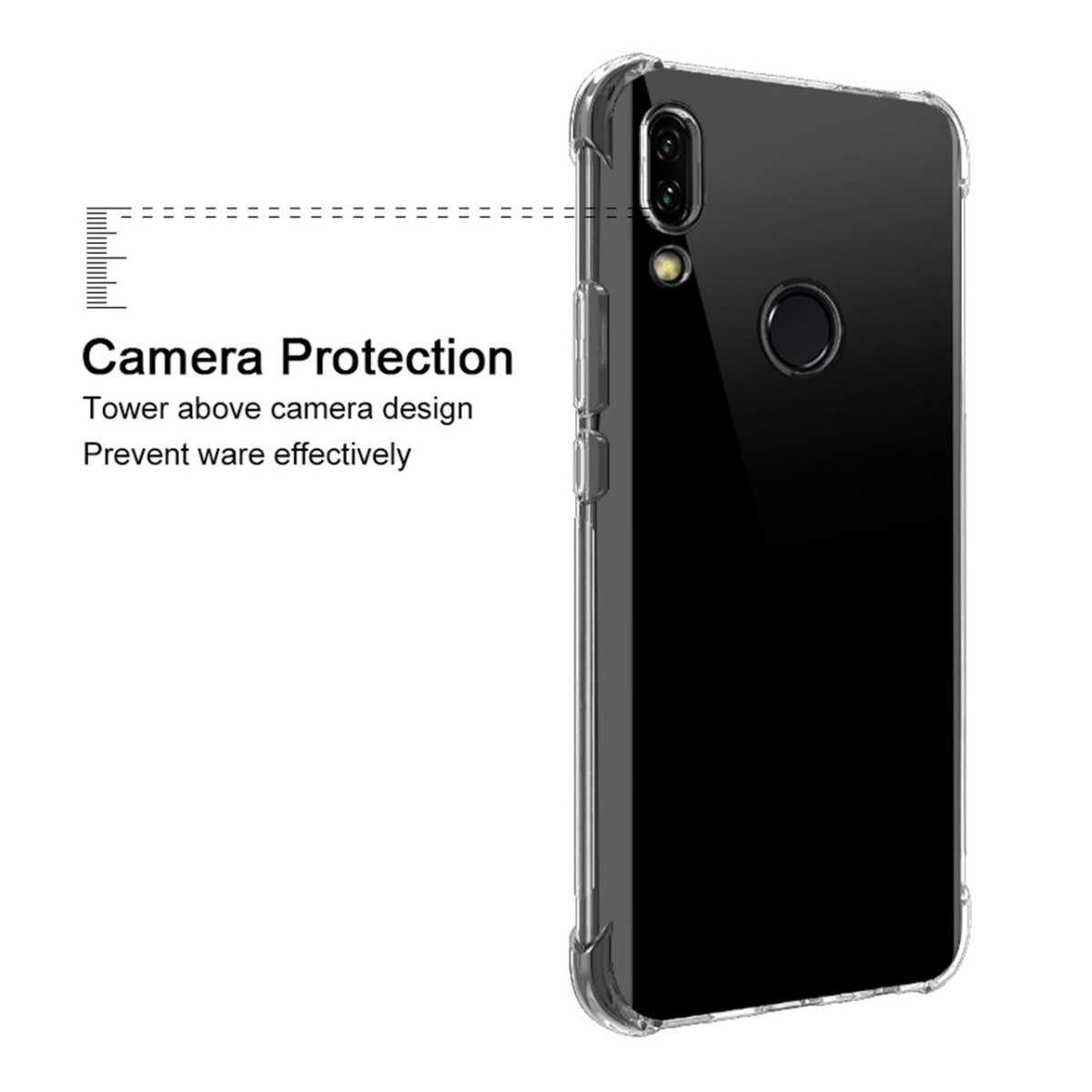 Funda Gel Tpu Anti-Shock Transparente para Huawei P Smart Z