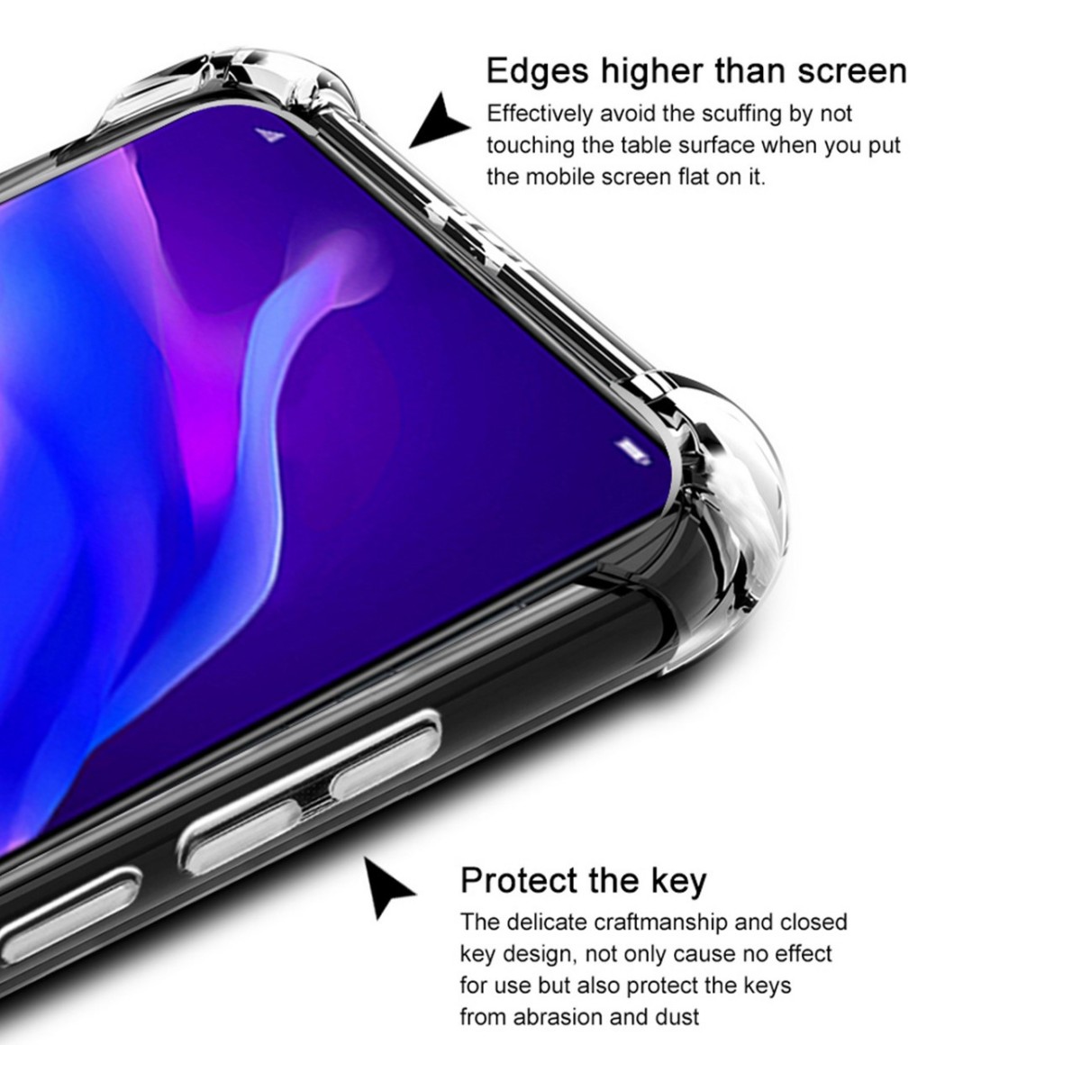 Funda Gel Tpu Anti-Shock Transparente para Huawei P Smart Z