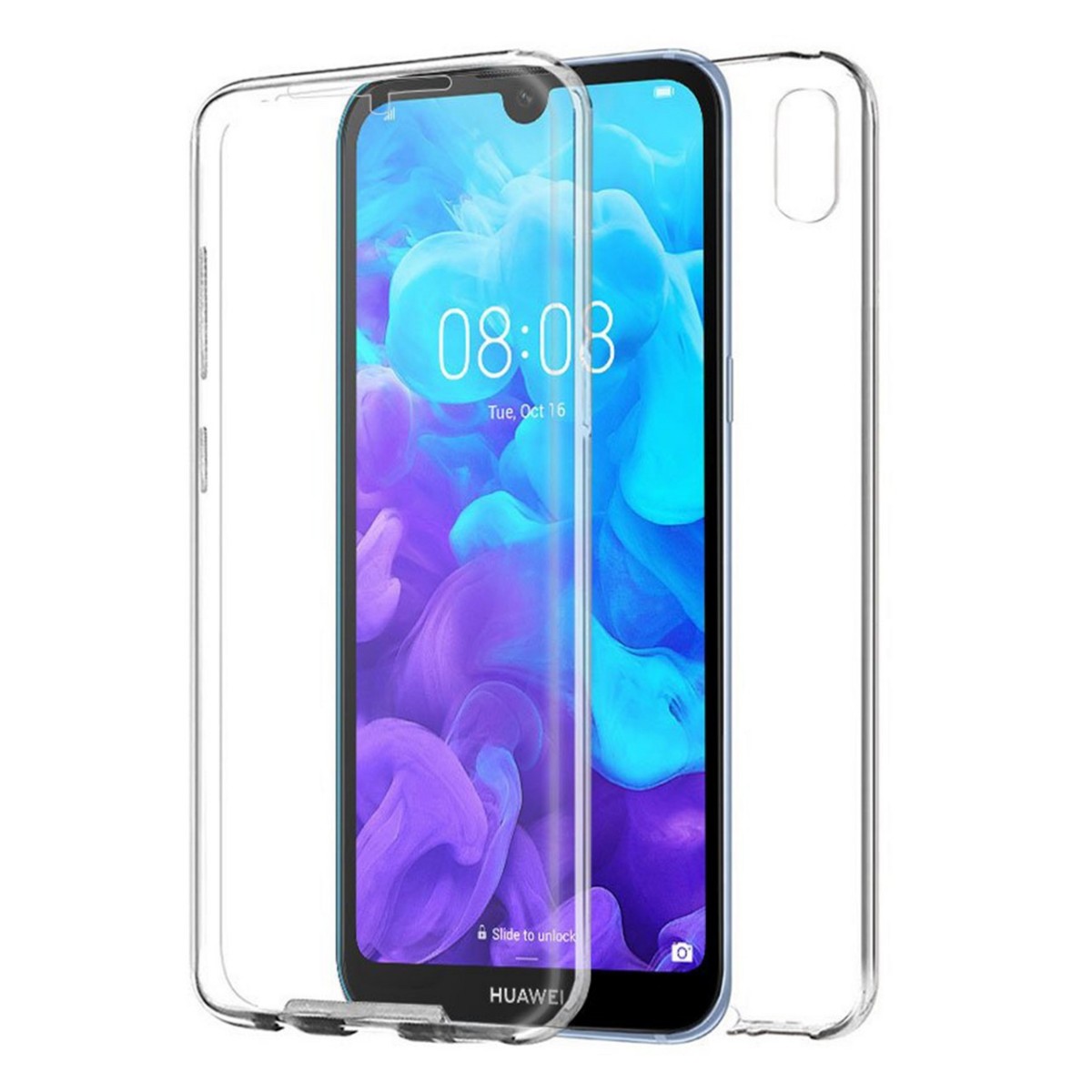 Funda Completa Transparente Pc + Tpu Full Body 360 para Huawei Y5 2019