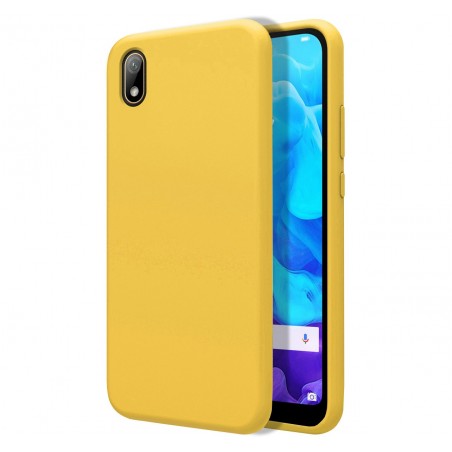 Funda Silicona Líquida Ultra Suave para Huawei Y5 2019 color Amarilla