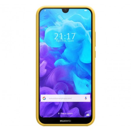 Funda Silicona Líquida Ultra Suave para Huawei Y5 2019 color Amarilla