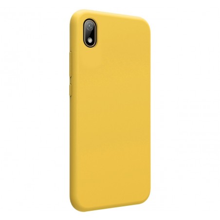 Funda Silicona Líquida Ultra Suave para Huawei Y5 2019 color Amarilla