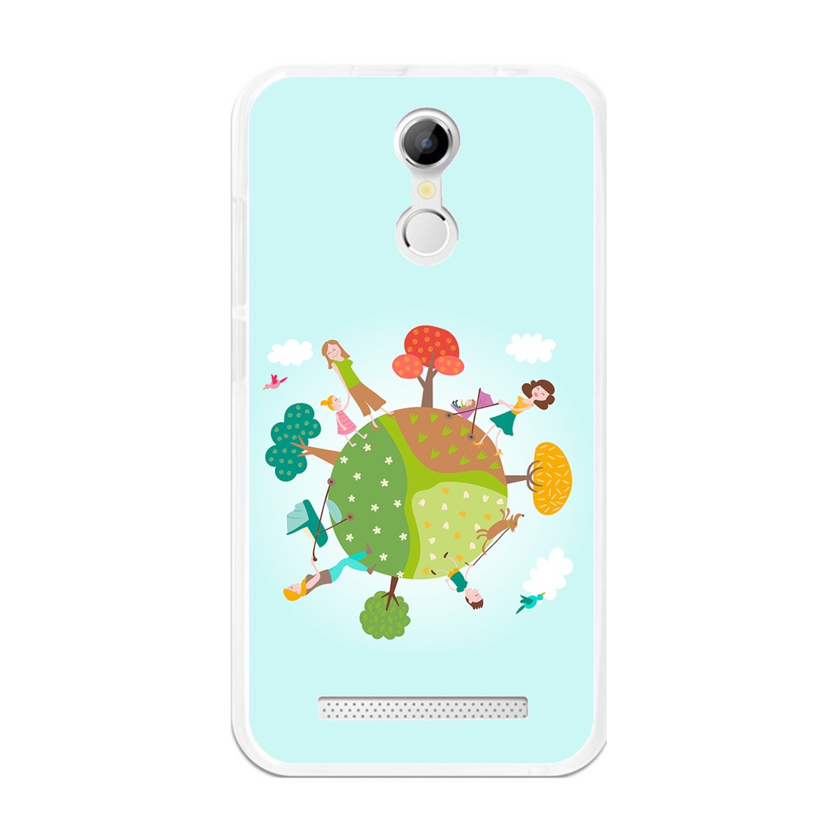 Funda Gel Tpu para Homtom H17 / H17 Pro Diseño Familia Dibujos