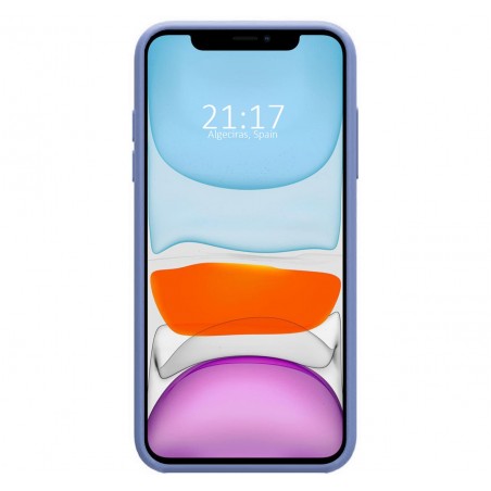 Funda Silicona Líquida Ultra Suave para Iphone 11 (6.1) color Azul Celeste