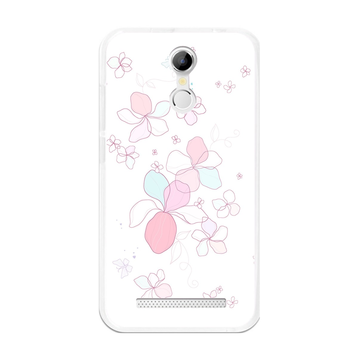 Funda Gel Tpu para Homtom H17 / H17 Pro Diseño Flores-Minimal Dibujos