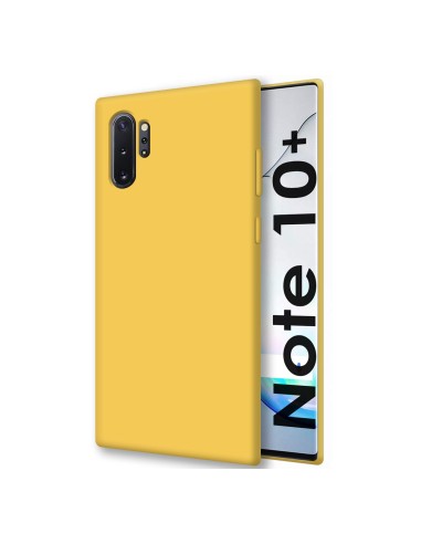 Funda Silicona Líquida Ultra Suave para Samsung Galaxy Note10+ color Amarilla