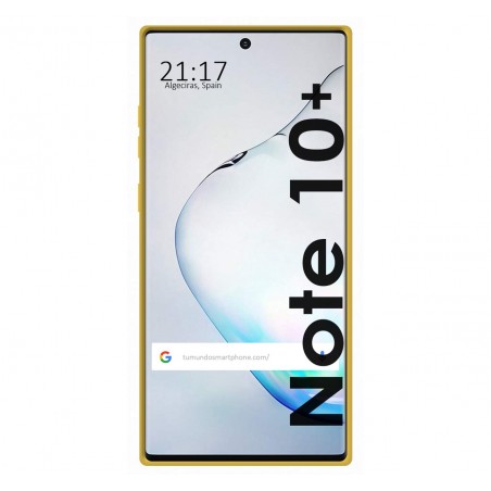 Funda Silicona Líquida Ultra Suave para Samsung Galaxy Note10+ color Amarilla