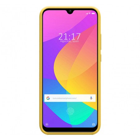 Funda Silicona Líquida Ultra Suave para Xiaomi Mi 9 Lite color Amarilla