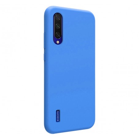 Funda Silicona Líquida Ultra Suave para Xiaomi Mi 9 Lite color Azul Celeste