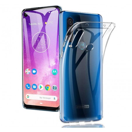 Funda Gel Tpu Fina Ultra-Thin 0,5mm Transparente para Motorola One Action
