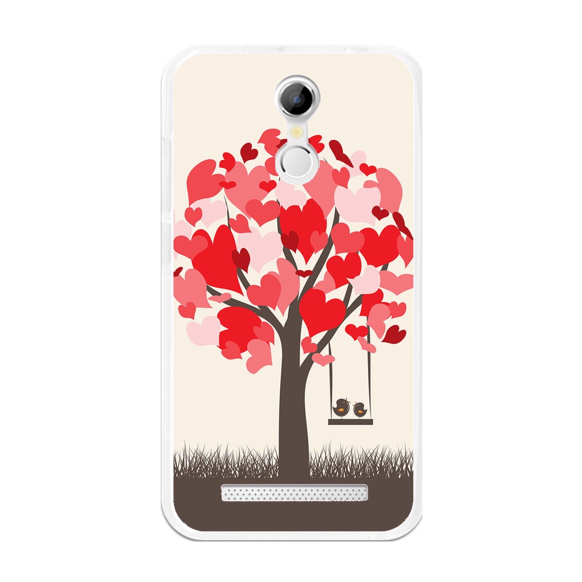 Funda Gel Tpu para Homtom H17 / H17 Pro Diseño Pajaritos Dibujos