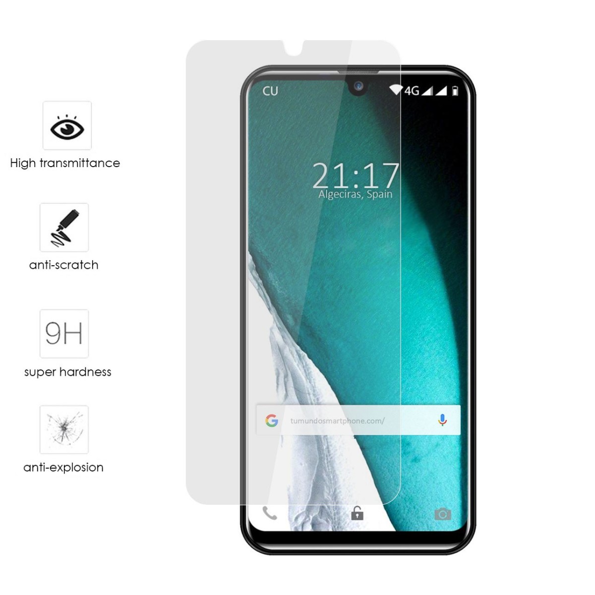 Protector Cristal Templado para Oukitel C16 Pro Vidrio