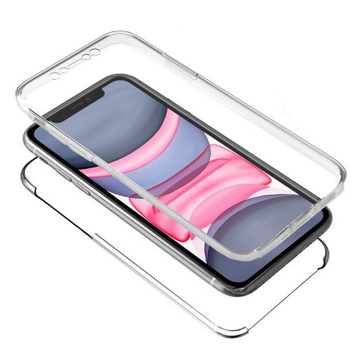 Funda Completa Transparente Pc + Tpu Full Body 360 para Iphone 11 (6.1)