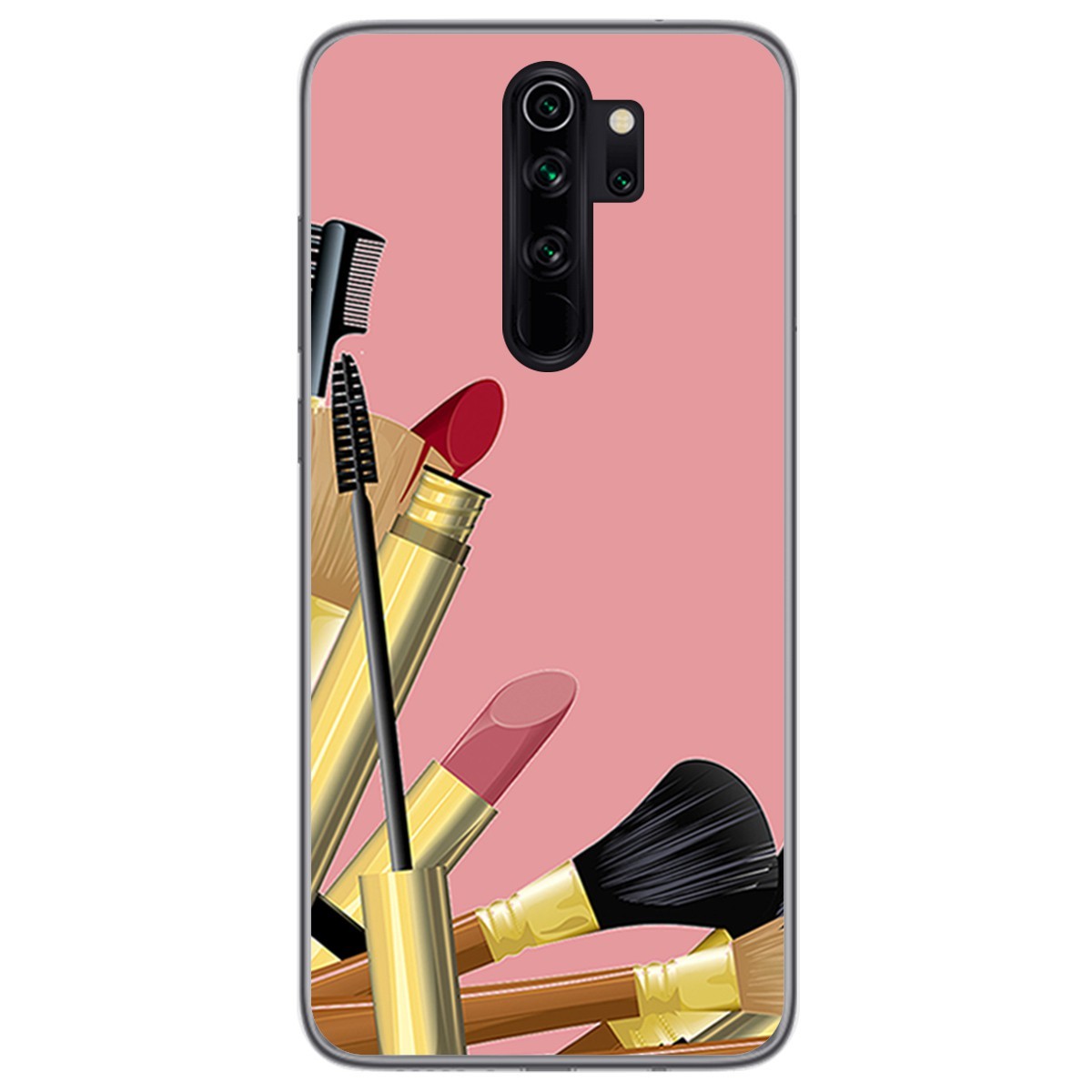 Funda Gel Tpu para Xiaomi Redmi Note 8 Pro diseño Brochas Dibujos
