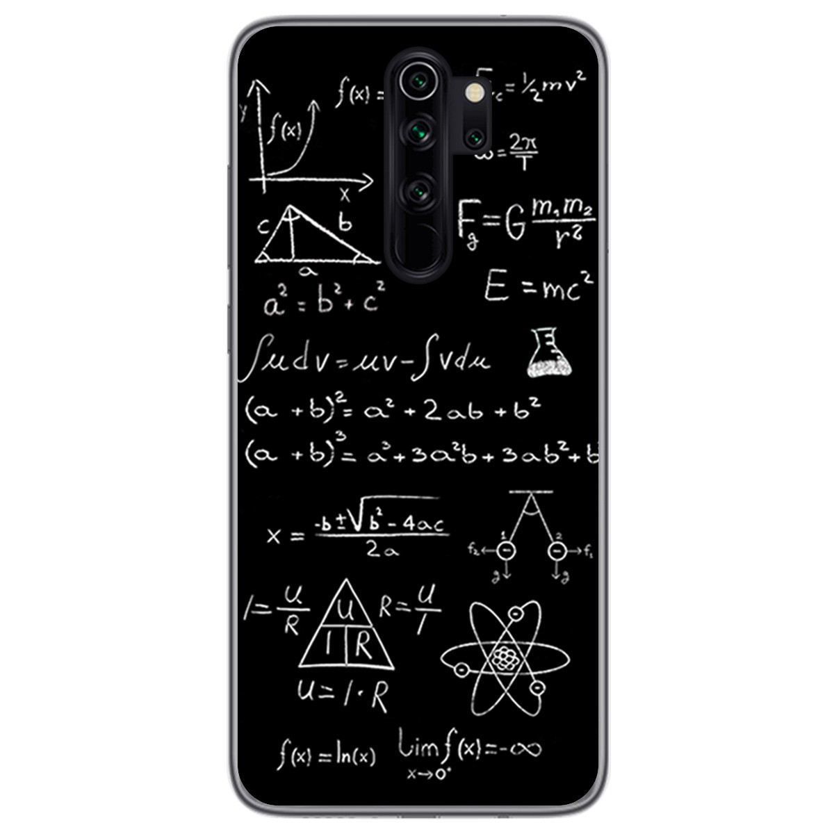 Funda Gel Tpu para Xiaomi Redmi Note 8 Pro diseño Formulas Dibujos