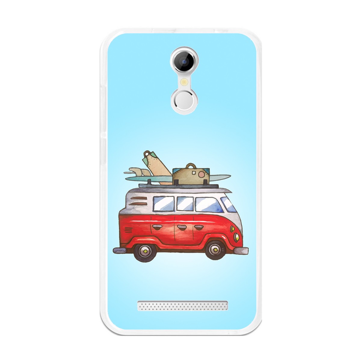 Funda Gel Tpu para Homtom H17 / H17 Pro Diseño Furgoneta Dibujos