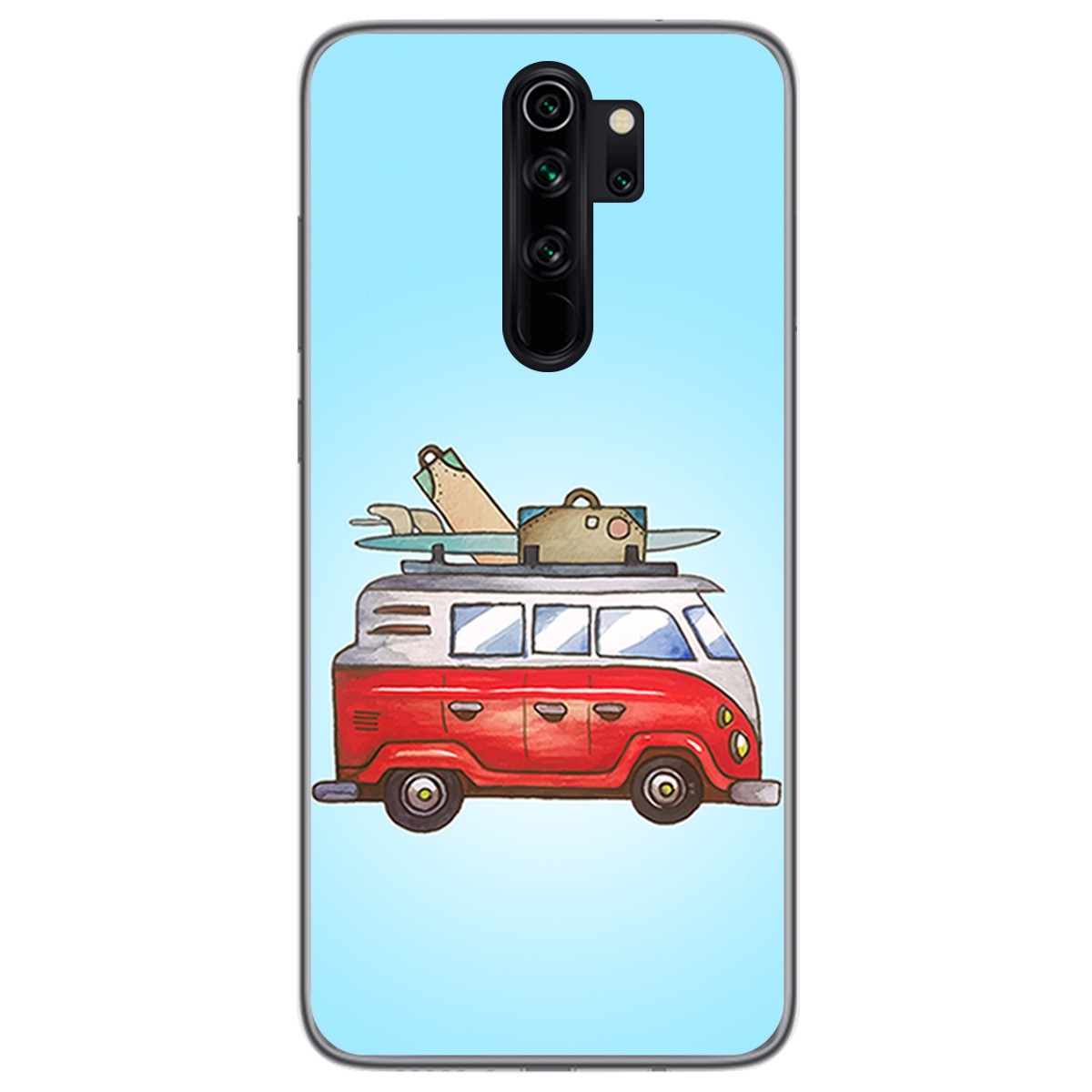Funda Gel Tpu para Xiaomi Redmi Note 8 Pro diseño Furgoneta Dibujos