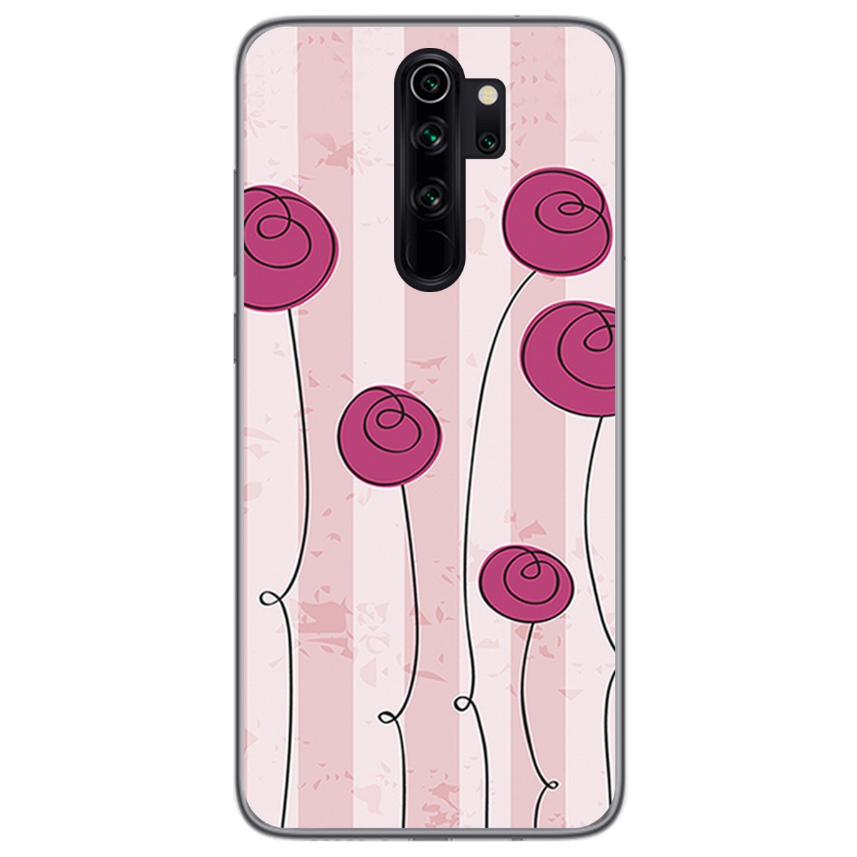 Funda Gel Tpu para Xiaomi Redmi Note 8 Pro diseño Flores Vintage Dibujos