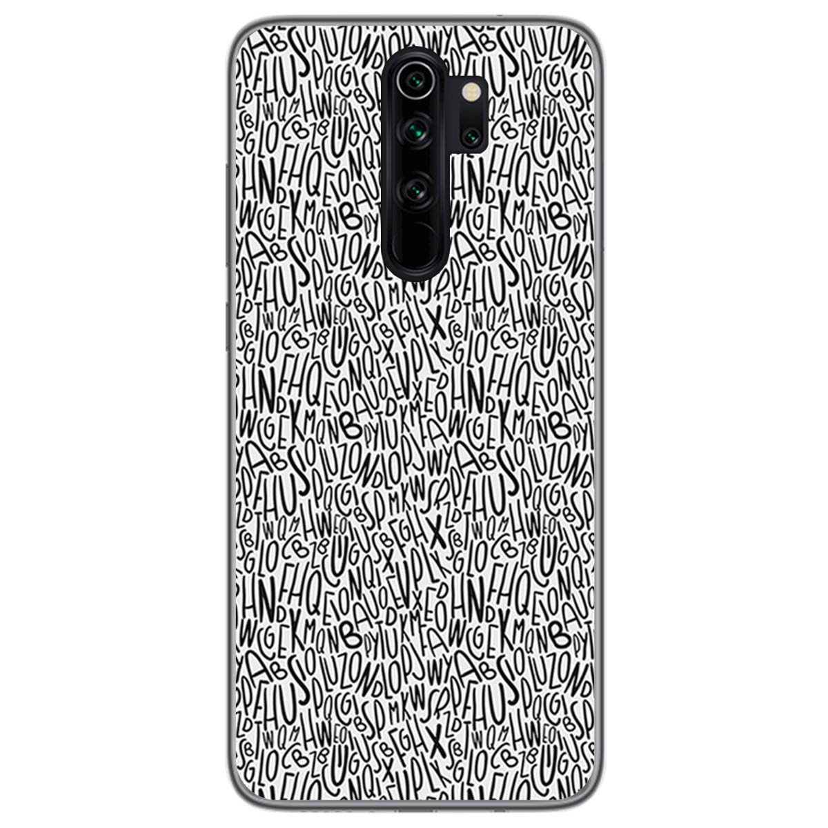 Funda Gel Tpu para Xiaomi Redmi Note 8 Pro diseño Letras Dibujos
