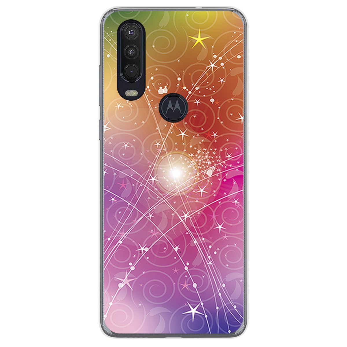 Funda Gel Tpu para Motorola One Action diseño Abstracto Dibujos
